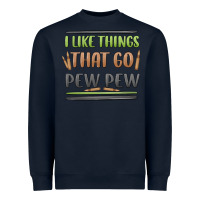 Navy i like things that go pew pew Heavyweight Sweatshirt - MaliasSmallBusiness