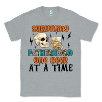 Heather Grey surviving fatherhood one beer at a time Classic Tee - MaliasSmallBusiness