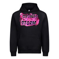Black Stronger than the storm Urban Hoodie - FaDigitalArtStudio