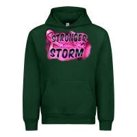 Forest Green Stronger than the storm Urban Hoodie - FaDigitalArtStudio