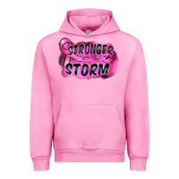 Fuchsia Pink Stronger than the storm Urban Hoodie - FaDigitalArtStudio