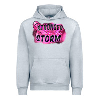 Heather Grey Stronger than the storm Urban Hoodie - FaDigitalArtStudio