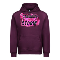 Mauve Wine Stronger than the storm Urban Hoodie - FaDigitalArtStudio