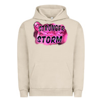 Pigment French Oak Stronger than the storm Urban Hoodie - FaDigitalArtStudio