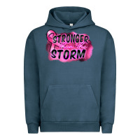 Pigment Midnight Navy Stronger than the storm Urban Hoodie - FaDigitalArtStudio