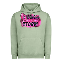 Pigment Oil Green Stronger than the storm Urban Hoodie - FaDigitalArtStudio