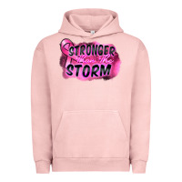 Pigment Salmon Stronger than the storm Urban Hoodie - FaDigitalArtStudio