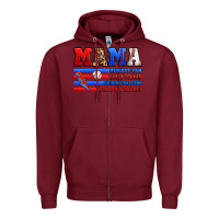 Burgundy baseball mama Zipper Hoodie - Artiststas