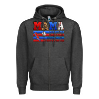 Charcoal Heather baseball mama Zipper Hoodie - Artiststas