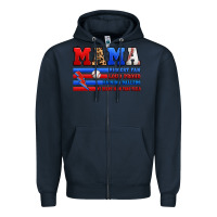 Navy baseball mama Zipper Hoodie - Artiststas