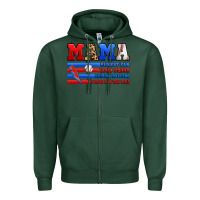 Sports Green baseball mama Zipper Hoodie - Artiststas