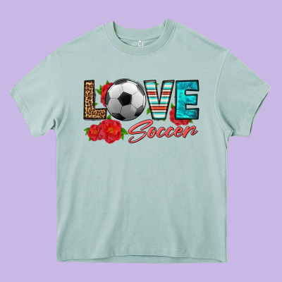 Love Soccer Heavy Core Tee Designed By Hra Design Shop
