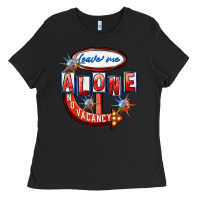 Black leave me alone anti valentines day Ladies Tee - FaDigitalArtStudio