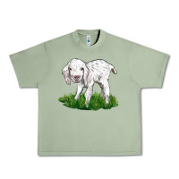 Oil Green Baby Angora Goat Urban Heavy Tee - LillyAllenDesigns