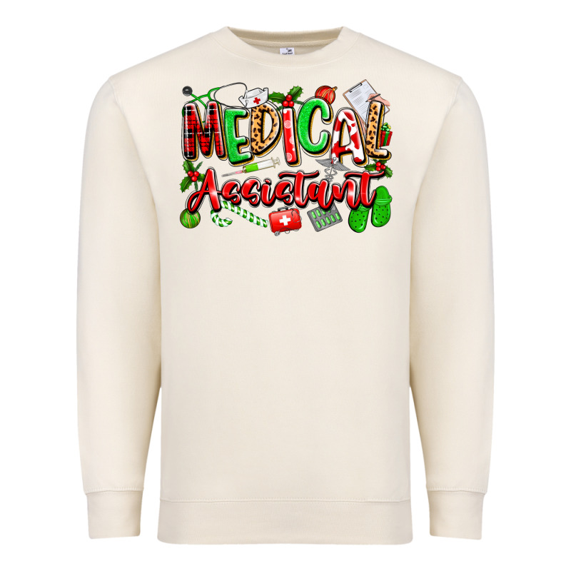 Christmas Medical Assistant Premium Sweatshirt by texasbilliewilder | Teevron