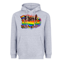 Heather Grey Proud Mom leopard Heavyweight Hoodie - NancyCooperArtShop