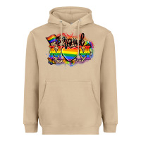 Mushroom Proud Mom leopard Heavyweight Hoodie - NancyCooperArtShop