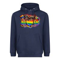Navy Proud Mom leopard Heavyweight Hoodie - NancyCooperArtShop