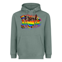 Sage Proud Mom leopard Heavyweight Hoodie - NancyCooperArtShop