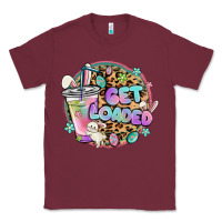 Burgundy get loaded rabbit and easter Classic Tee - MaliasSmallBusiness