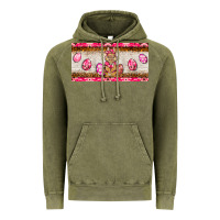 Vintage Olive pink camouflage egg hunter bunny   license plate Vintage Hoodie - BarkalooDesign