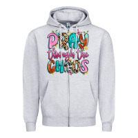 Heather Grey pray through the chaos Zipper Hoodie - Artiststas