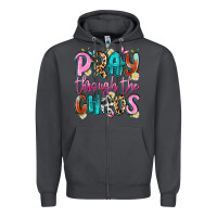 Smoke pray through the chaos Zipper Hoodie - Artiststas