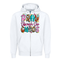 White pray through the chaos Zipper Hoodie - Artiststas