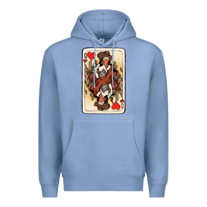 Queen Of Hearts Cowgirl Premium Hoodie by HowdyJamesFarm | Teevron