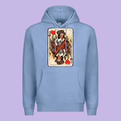 Queen Of Hearts Cowgirl Premium Hoodie Designed By Howdyjamesfarm
