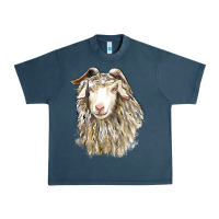 Midnight Navy Angora Goat Face Urban Heavy Tee - LillyAllenDesigns