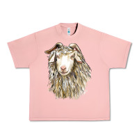 Salmon Angora Goat Face Urban Heavy Tee - LillyAllenDesigns