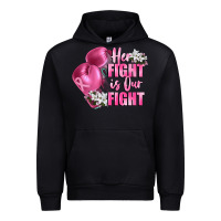 Black her fight is our fight Breast cancer awareness Urban Hoodie - FaDigitalArtStudio