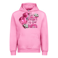 Fuchsia Pink her fight is our fight Breast cancer awareness Urban Hoodie - FaDigitalArtStudio