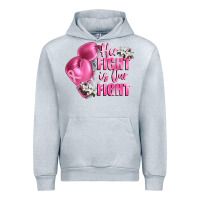 Heather Grey her fight is our fight Breast cancer awareness Urban Hoodie - FaDigitalArtStudio