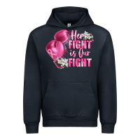 Navy her fight is our fight Breast cancer awareness Urban Hoodie - FaDigitalArtStudio