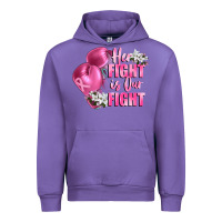 Tulip her fight is our fight Breast cancer awareness Urban Hoodie - FaDigitalArtStudio