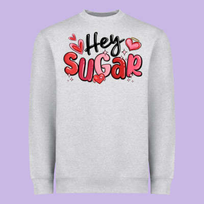 Hey Sugar Valentines Day Heavyweight Sweatshirt Designed By Maliassmallbusiness