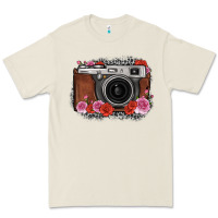 Bone rose grey leopard vintage camera Premium Tee - FaDigitalArtStudio