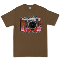 Cacao rose grey leopard vintage camera Premium Tee - FaDigitalArtStudio