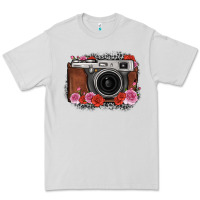 Dove Grey rose grey leopard vintage camera Premium Tee - FaDigitalArtStudio
