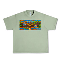Oil Green hanukkah with candlestick Urban Heavy Tee - AdoDesignShop
