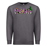 Charcoal Heather Halloween spooky Mama Premium Sweatshirt - NancyCooperArtShop