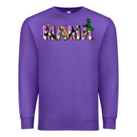 Purple Halloween spooky Mama Premium Sweatshirt - NancyCooperArtShop