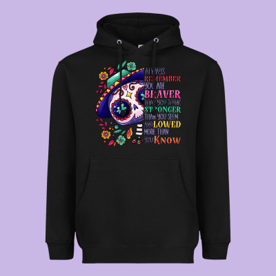 You Are Braver Than You Think Sugar Skull Heavyweight Hoodie Designed By Nancycooperartshop