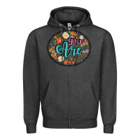 Charcoal Heather you are Zipper Hoodie - Artiststas