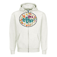 Oatmeal Heather you are Zipper Hoodie - Artiststas