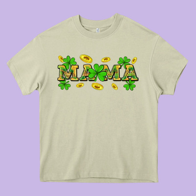 St. Patricks Day Mama Heavy Core Tee Designed By Neo Western