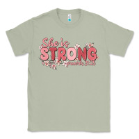 Matcha she is strong proverbs 31 25 Classic Tee - MaliasSmallBusiness