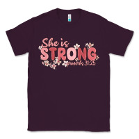 Plum she is strong proverbs 31 25 Classic Tee - MaliasSmallBusiness